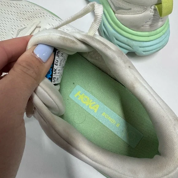 Hoka One One Bondi 8 - Blanc De Blanc - Sunlit Ocean Blue Green Women's Size 7 - Picture 5 of 8